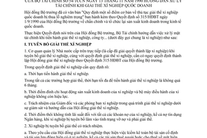 Thông tư 54/TCCN xử lý tài chính giải thể xí nghiệp quốc doanh