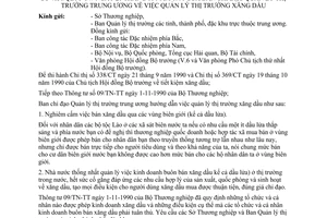 Công văn 4038/QLTT-TW quản lý thị trường xăng dầu