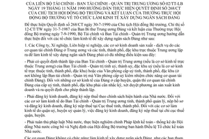 Thông tư liên tịch 02-LB/TT tổ chức làm kinh tế xây dựng ngân sách Nhà nước hướng dẫn Quyết định 268-CT