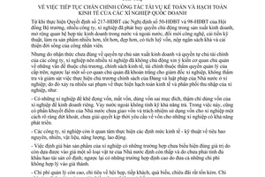 Chỉ thị 408-CT chấn chỉnh công tác tài vụ kế toán hạch toán kinh tế xí nghiệp quốc doanh