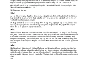 Hiệp định hợp tác kinh tế, khoa học kỹ thuật giữa Việt Nam Inđônêxia 1990