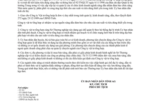 Chỉ thị 27/CT.UB năm 1990 quản lý tổ chức mạng lưới đại lý xăng dầu An Giang