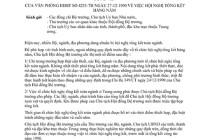 Công văn 4233-TH Hội nghị tổng kết hàng năm