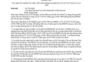 Công văn 2133-TC/TCT thu bảo hiểm xã hội