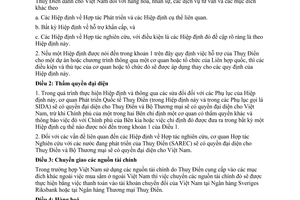 Hiệp định khung điều kiện thủ tục ngày 1/7/1990-30/6/1995 cung cấp nguồn tài trợ phát triển Việt Nam giữa Việt Nam Thuỵ Điển