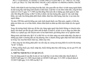 Thông tư liên bộ 27/TTLB lập lại trật tự thị trường thuốc chữa bệnh phòng chống thuốc giả