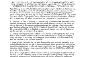 Thông báo 51-TB kết luận Phó Chủ tịch HĐBT Võ Văn Kiệt thực hiện Chỉ thị 278-CT điều hành sản xuất lưu thông thuốc lá nội
