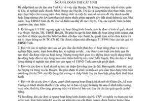 Chỉ thị 30/CT.UB năm 1990 ngưng hoạt động Công ty cấp Huyện Thị đời sống đoàn thể cấp Tỉnh An Giang