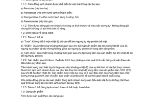 Tiêu chuẩn Việt Nam TCVN 5109:1990 (CODEX STAN 92 - 1981) về Tôm đông lạnh nhanh do Ủy ban Khoa học Nhà nước ban hành