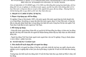 Thông tư 19-LĐTBXH/TT hướng dẫn Quy chế lao động xí nghiệp vốn đầu tư nước ngoài