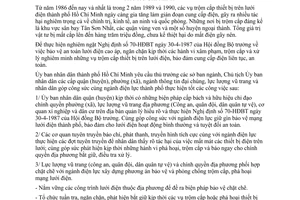 Chỉ thị 03/CT-UB  tổ chức thực hiện bảo vệ mạng lưới điện