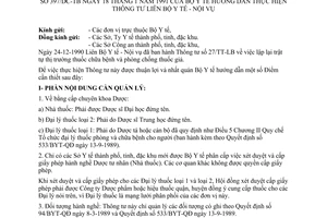 Công văn 397/DC-TB hướng dẫn thực hiện TTLB Y tê - Nội vụ
