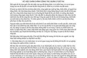 Chỉ thị 19-CT chấn chỉnh công tác quản lý đô thị