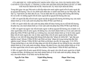 Thông tư liên ngành 01/TTLN hướng dẫn đường lối xử lý người đi nước ngoài tự nguyện hồi hương