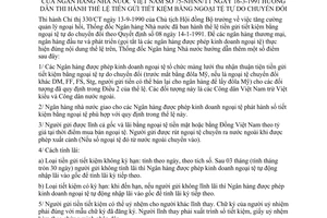 Thông tư 75-NHNN/TT hướng dẫn thể lệ tiền gửi tiết kiệm bằng ngoại tệ tự do chuyển đổi