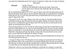 Công văn 360-TC/TCT sử dụng hoá đơn