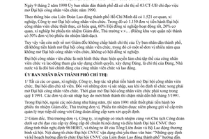 Chỉ thị 11/CT-UB mở đại hội công nhân viên chức năm 1991