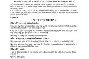 Pháp lệnh Nhà ở 1991 51-LCT/HĐNN8