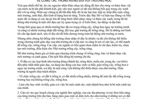 Chỉ thị 106-CT công tác trồng rừng trường học