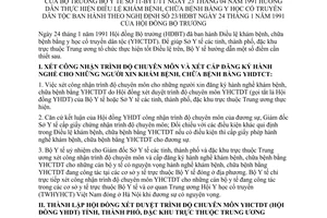 Thông tư 11-BYT/TT hướng dẫn Điều lệ khám chữa bệnh bằng y học cổ truyền dân tộc hướng dẫn Nghị định 23/HĐBT