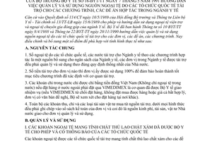 Thông tư 16-BYT/TT hướng dẫn quản lý sử dụng nguồn ngoại tệ tổ chức quốc tế tài trợ chương trình đề án hợp tác ngành y tế