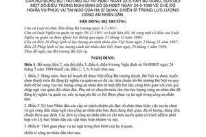 Nghị định 167-HĐBT chế độ nghĩa vụ phục vụ tại ngũ của hạ sĩ quan, chiến sĩ trong lực lượng công an nhân dân