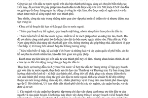 Chỉ thị 15/CT-UB tăng cường công tác chuẩn bị gọi vốn đầu tư nước ngoài