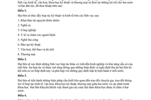 Hiệp định hợp tác kinh tế, văn hoá, khoa học kỹ thuật thương mại giữa Việt Nam Yêmen 1991