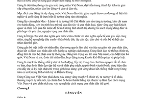 Điều lệ Đảng Cộng sản Việt Nam nam 1999