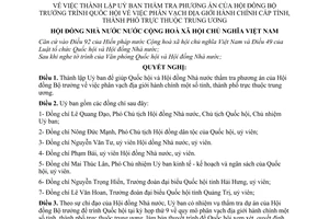 Nghị quyết 444/HĐNN8 thành lập Uỷ ban thẩm tra phương án của Hội đồng Bộ trưởng trình Quốc hội phân vạch địa giới hành chính cấp tỉnh, thành phố