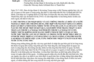 Công văn 83/QLTT-TW tiếp tục thực hiện Chỉ thị 278-CT