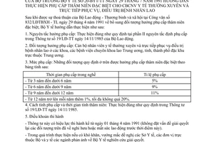 Thông tư 20-BYT/TT hướng dẫn phụ cấp thâm niên đặc biệt CBCNV y tế thường xuyên trực tiếp phục vụ, điều trị bệnh nhân lao