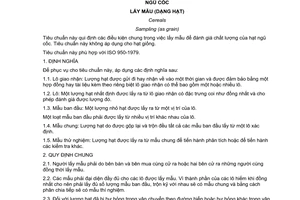 Tiêu chuẩn Việt Nam TCVN 5451:1991 (ISO 950 – 1979)
về ngũ cốc - Lấy mẫu (dạng hạt) do Ủy ban Khoa học Nhà nước ban hành