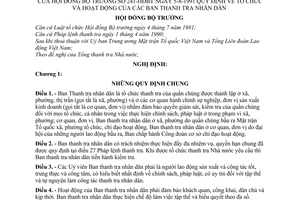 Nghị định 241-HĐBT quy định tổ chức và hoạt động của ban thanh tra nhân dân