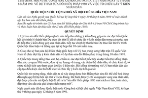 Nghị quyết dự thảo sửa đổi Hiến pháp 1980 và việc tổ chức lấy ý kiến nhân dân