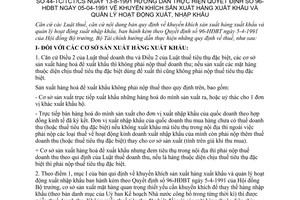 Thông tư 44-TC/TCT/CS khuyến khích sản xuất hàng xuất khẩu quản lý hoạt động xuất, nhập khẩu, hướng dẫn Quyết định 96-HĐBT