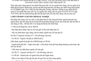 Thông tư 46-TC/CĐKT hướng dẫn chế độ hạch toán kế toán tiền hàng viện trợ quốc tế