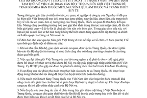 Thông tư 23-BYT/TT quy định đoàn cán bộ y tế qua biên giới Việt Trung trao đổi mua bán thuốc, nguyên liệu làm thuốc trang thiết bị y tế