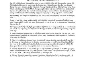 Chỉ thị 24-BYT/CT công tác phòng chống bướu cổ