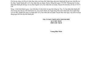 Công văn 4271/UB-TM thực hiện Chỉ thị 33/CT-UB của Ủy ban nhân dân thành phố về việc kiểm tra hoạt động ngoại hối