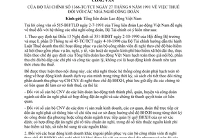 Công văn 1366-TC/TCT thuế nhà nghỉ công đoàn