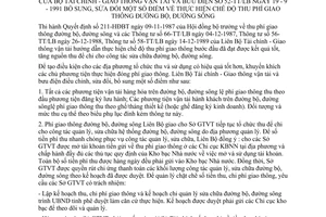 Thông tư 52-TT/LB sửa đổi  thu phí giao thông đường bộ đường sông