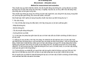 Tiêu chuẩn Việt Nam TCVN 5508:1991 về không khí vùng làm việc vi khí hậu -  Giá trị cho phép, phương pháp đo và đánh giá do Ủy ban Khoa học Nhà nước ban hành