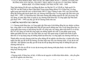 Thông tư 1060/THKH hướng dẫn xây dựng tổ chức thực hiện quản lý chương trình khoa học công nghệ cấp Nhà nước giai đoạn 1991-1995