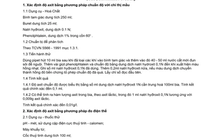 Tiêu chuẩn Việt Nam TCVN 5564:1991 về bia - phương pháp xác định độ axit do Ủy ban Khoa học Nhà nước ban hành