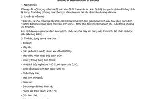 Tiêu chuẩn Việt Nam TCVN 5562:1991 về bia - phương pháp xác định hàm lượng etanola (cồn) do Ủy ban Khoa học Nhà nước ban hành