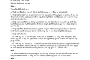 Hiệp định vận tải biển thương mại giữa Việt Nam Inđônêxia 1991