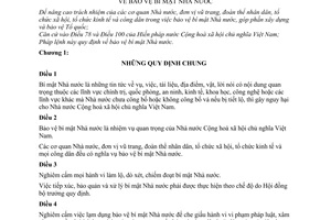 Pháp lệnh Bảo vệ Bí mật Nhà nước 1991 62-LCT/HĐNN8