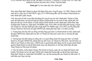 Công văn 466-TTNN bổ nhiệm Chánh Thanh tra tỉnh, thành phố