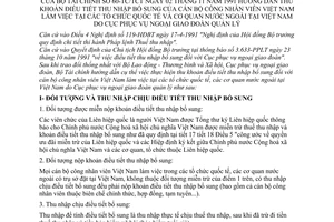 Thông tư 60-TC/TCT thu khoản điều tiết thu nhập bổ sung cán bộ công nhân viên Việt Nam tại tổ chức quốc tế cơ quan nước ngoài tại Việt Nam